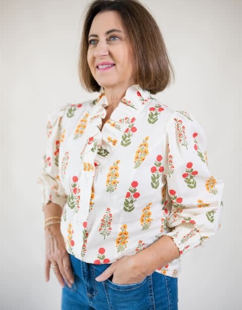 Bishop Florals Printed Blouse