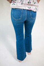 Hidden Happi Crop Flare Dark Blue