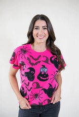 Queen of Sparkles Hot Pink & Black Halloween Icon Tee