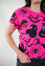 Queen of Sparkles Hot Pink & Black Halloween Icon Tee