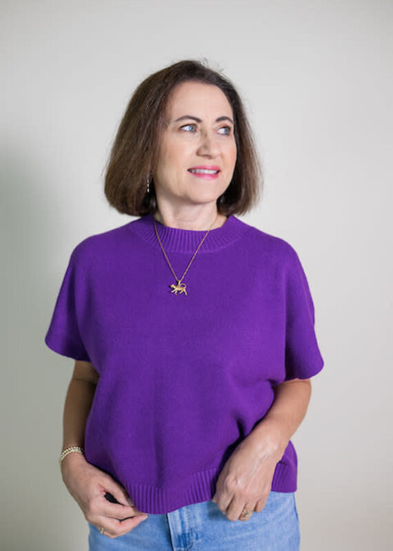 In The Stands Purple Sweater Top