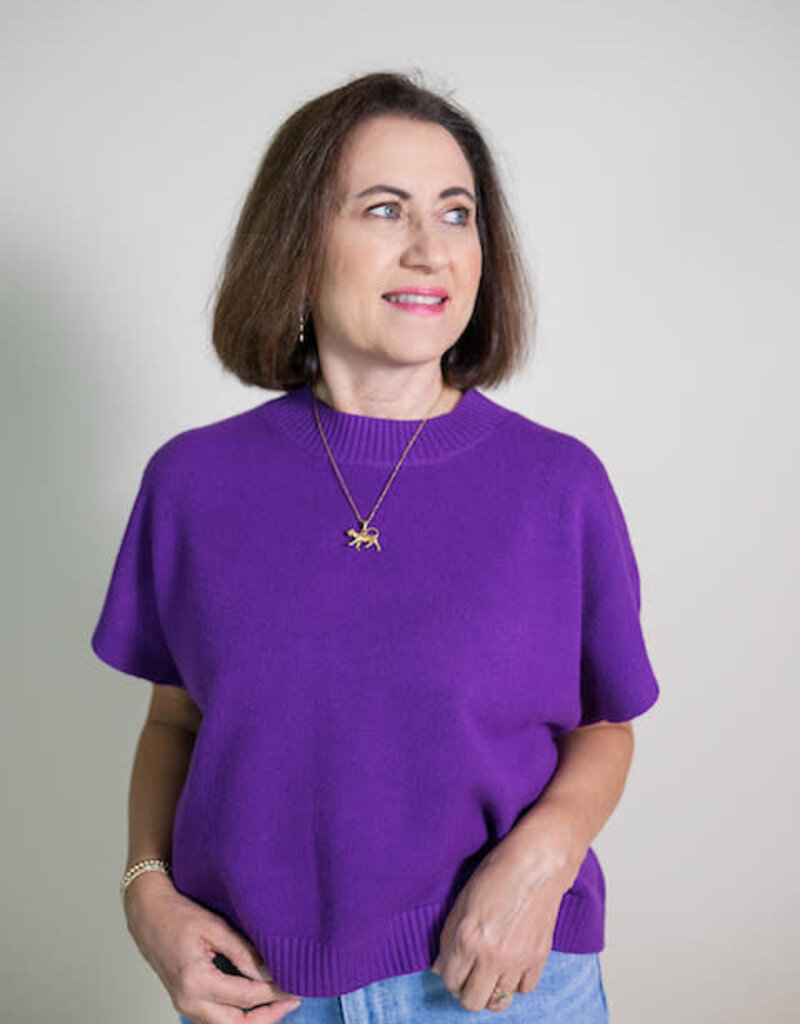 In The Stands Purple Sweater Top