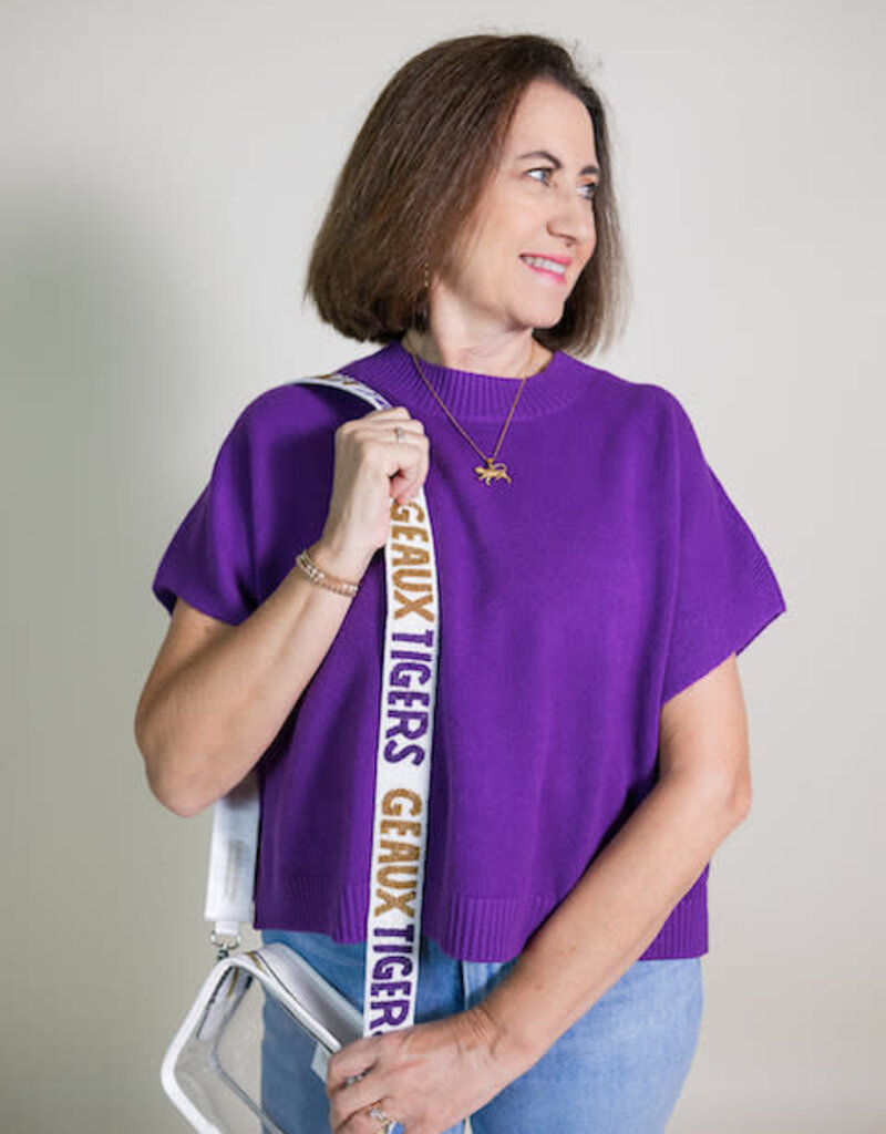 In The Stands Purple Sweater Top