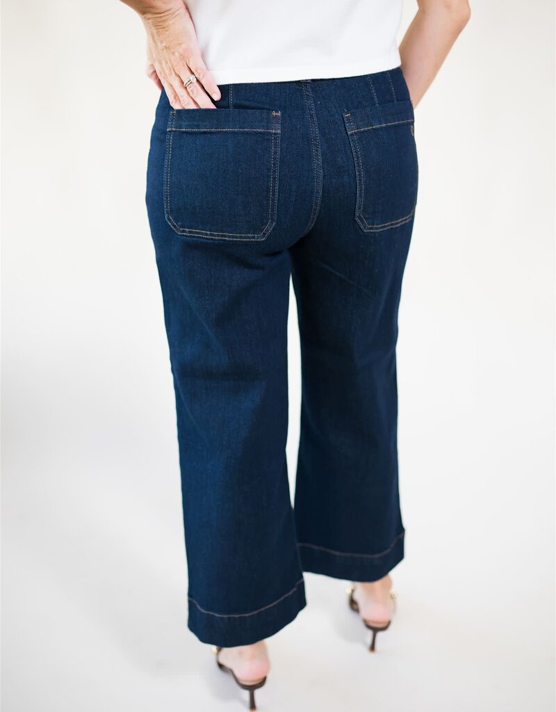 Velvet Heart Alyx Cropped Wide Leg Dark Indigo