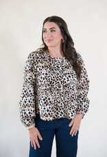 Velvet Heart Perrie Leopard Tie Front Blouse