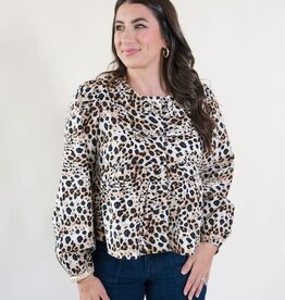 Velvet Heart Perrie Leopard Tie Front Blouse