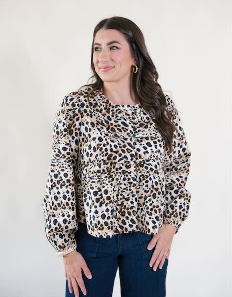 Velvet Heart Perrie Leopard Tie Front Blouse