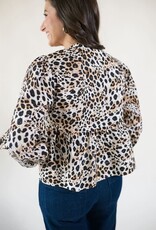 Velvet Heart Perrie Leopard Tie Front Blouse