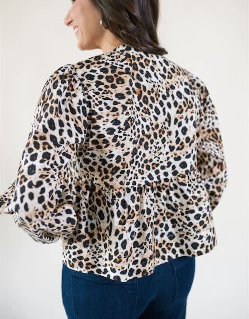 Velvet Heart Perrie Leopard Tie Front Blouse