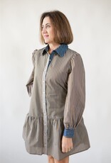 Holland Striped Shirt Dress