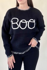 Hey Boo Sweater Black