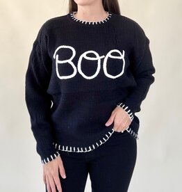 Hey Boo Sweater Black