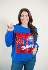 Queen of Sparkles Licensed LA Tech Metallic Word w/Icons Sweatshirt