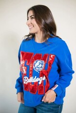 Queen of Sparkles Licensed LA Tech Metallic Word w/Icons Sweatshirt