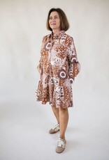 Tess Printed Dress Camel