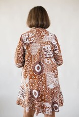 Tess Printed Dress Camel