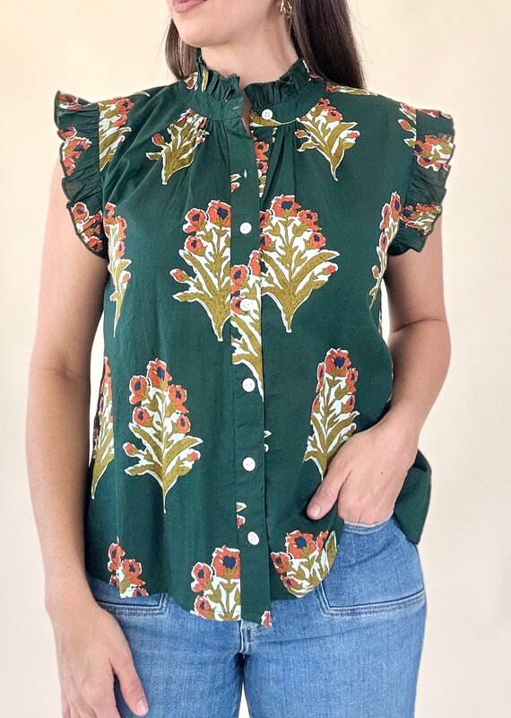 Artisan Floral Detail Top