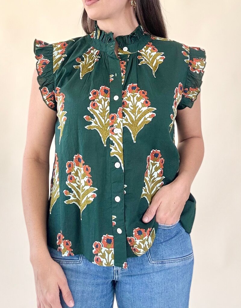 Artisan Floral Detail Top