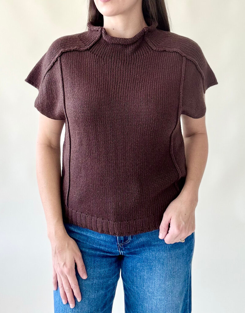 Signature Cap Sleeve Sweater Cocoa