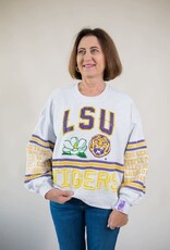 Queen of Sparkles Licensed LSU Flower Mascot Sweatshirt