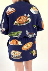 Queen of Sparkles Navy Queen of Turkey Mock Neck Dress