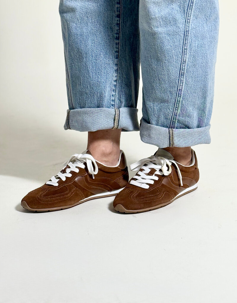 Steve Madden Abbi Chestnut Suede Sneaker