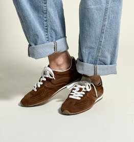 Steve Madden Abbi Chestnut Suede Sneaker