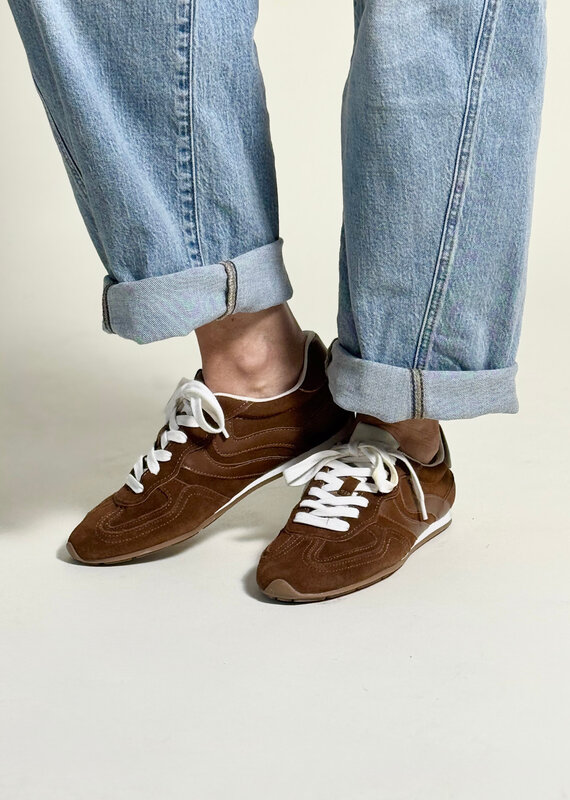 Steve Madden Abbi Chestnut Suede Sneaker