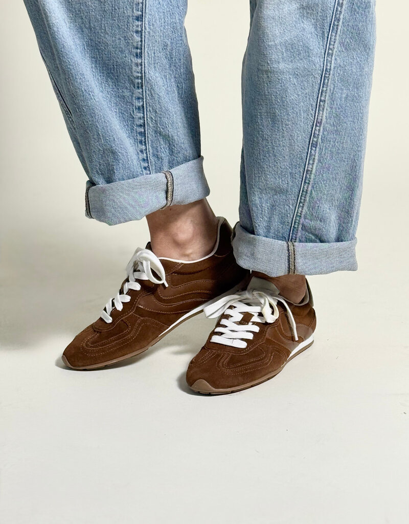 Steve Madden Abbi Chestnut Suede Sneaker