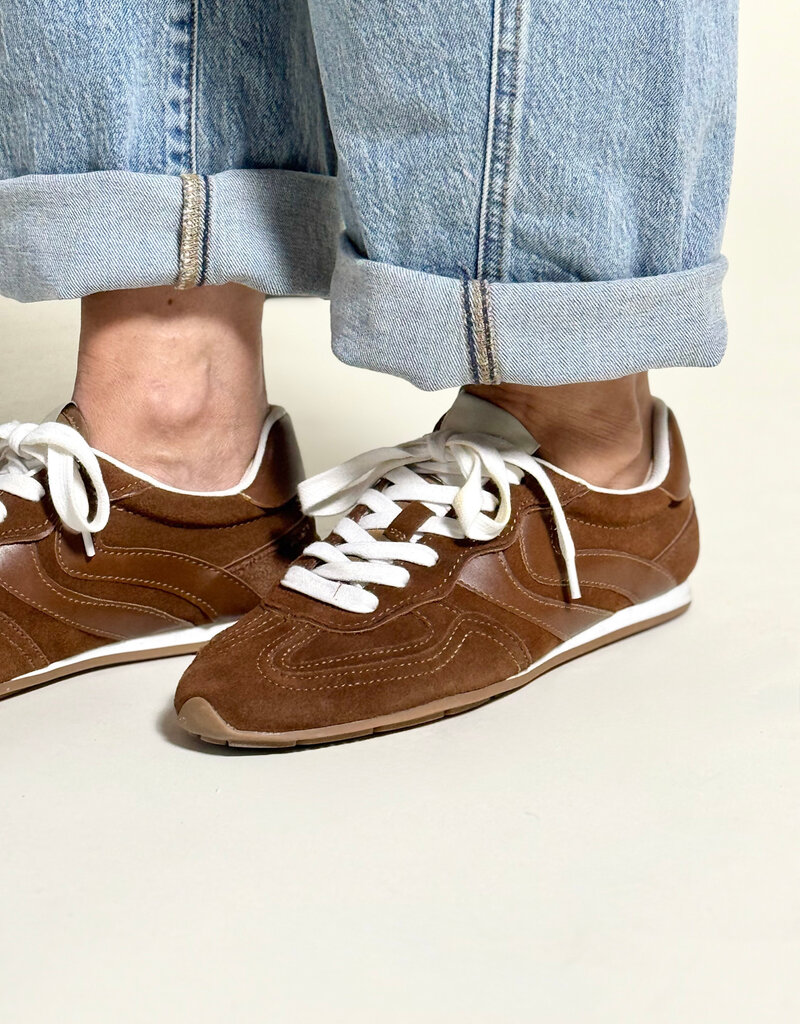 Steve Madden Abbi Chestnut Suede Sneaker