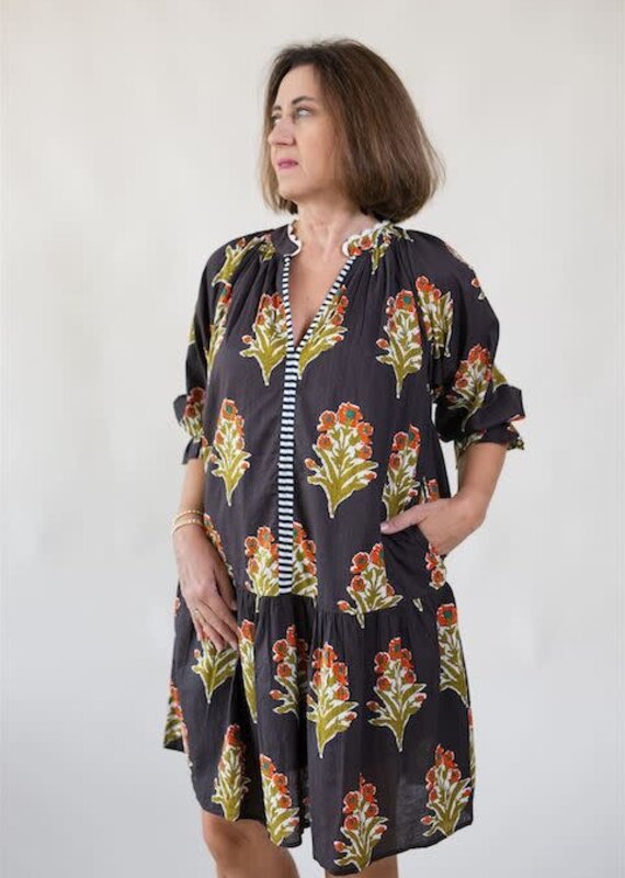 Marli Printed Dress Brown