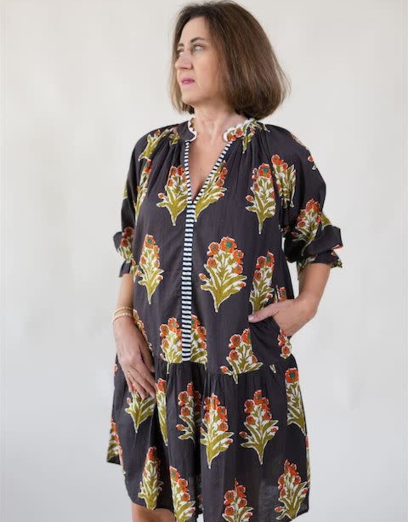 Marli Printed Dress Brown