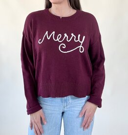 Z Supply Sienna Merry Sweater Merlot