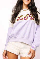 Queen of Sparkles Licensed LSU Pastel Two Toned Sweatshirt