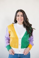 Queen of the Krewe Sequin Cardigan