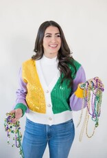 Queen of the Krewe Sequin Cardigan
