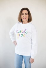 Mardi Gras Side Bow Sweatshirt