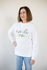 Mardi Gras Side Bow Sweatshirt