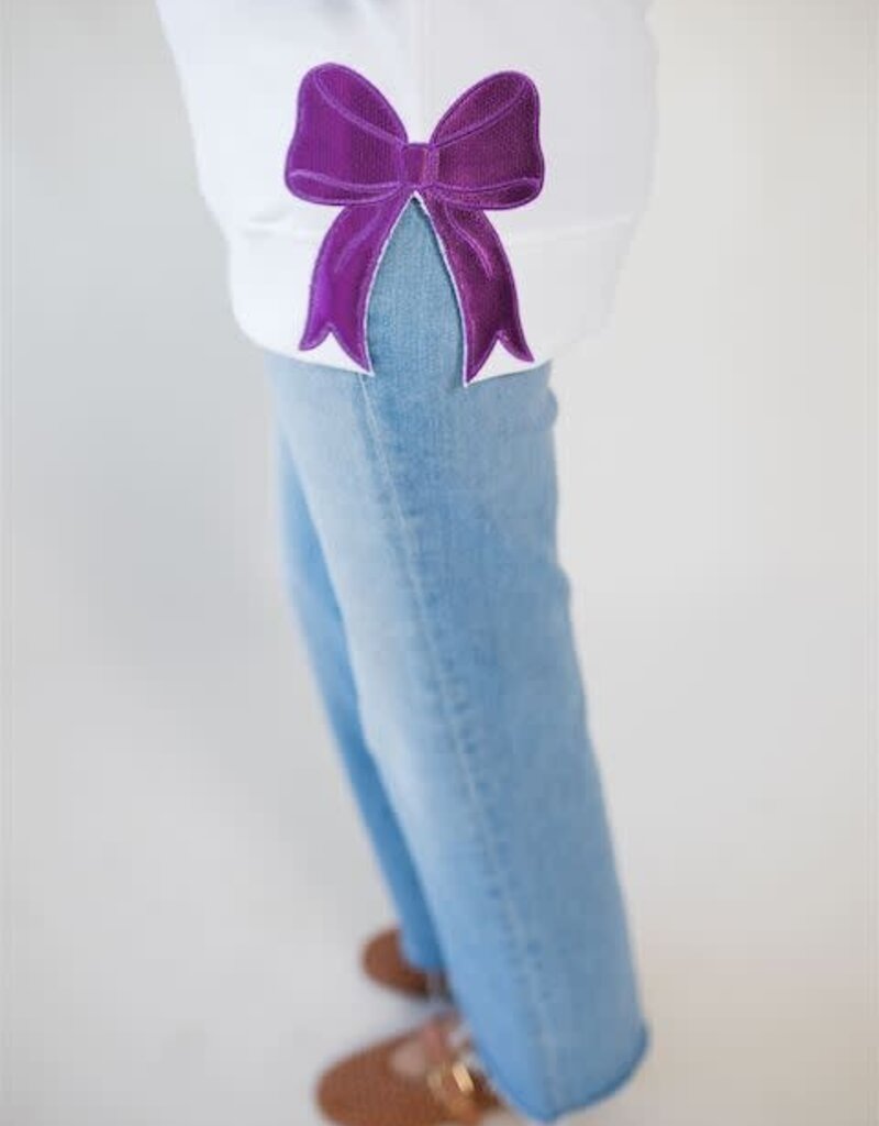 Mardi Gras Side Bow Sweatshirt
