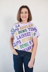 Laissez Varsity Block Sequin Tee