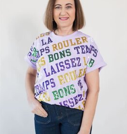 Laissez Varsity Block Sequin Tee