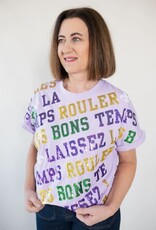 Laissez Varsity Block Sequin Tee