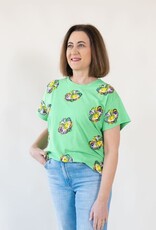 Queen of Sparkles Green Scattered King Cake Tee