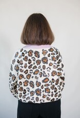 Queen of Sparkles Ivory Leopard Mock Neck Sweatshirt