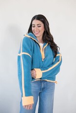 Free People Mountain High 1/2 Zip Celestial Blue