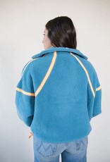 Free People Mountain High 1/2 Zip Celestial Blue