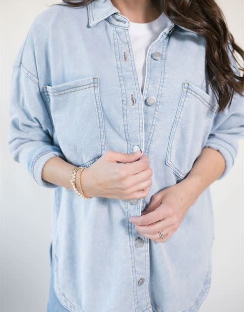 All Day Knit Denim Jacket Washed Indigo