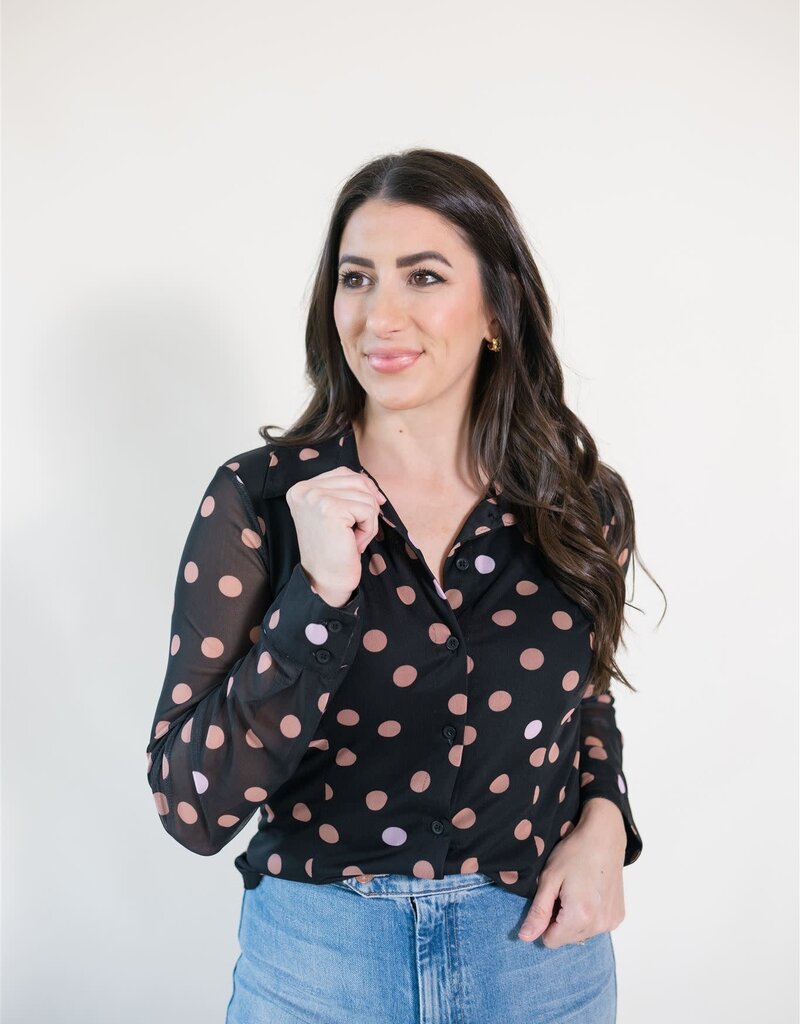 Sanctuary Fitted Mesh Button Down Popspot