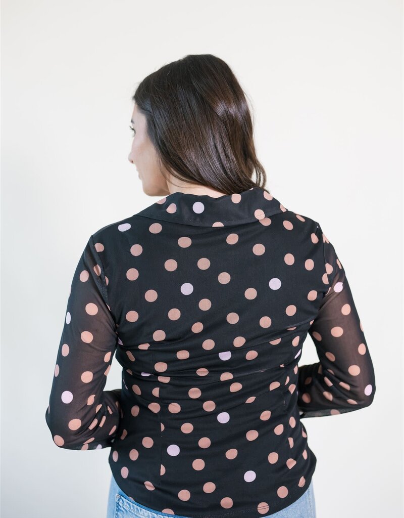 Sanctuary Fitted Mesh Button Down Popspot