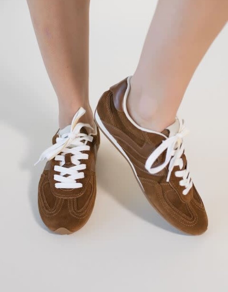 Steve Madden Abbi Chestnut Suede Sneaker